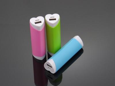 China Heart Shape Lipstick USB Portable Power Bank For Iphone / Ipod , Colorful for sale