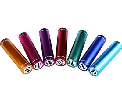 China Round Metal 2600mah Perfume Cell Phone Power Bank , Red / Pink / Green / Silver / Black for sale