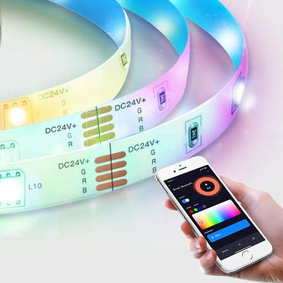 China Easy installation waterproof ip65 lux led strip light color rgbw neon flexible silicon material smart strip lights with outdoor for sale