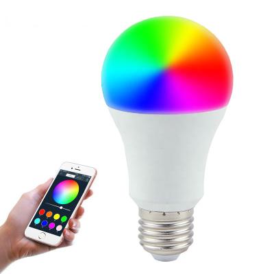 China 2022 Desk Energy Saving Smart Bulb Led Lighting E27 Dimmable RGB Smart WIFI LED A60 Remote Control Adjustable Bulb Light for sale