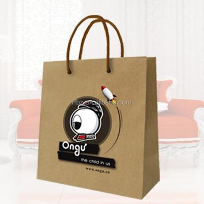 China Recyclable Brown Kraft Paper Women Clothes And Shoes Shipping Bag for sale