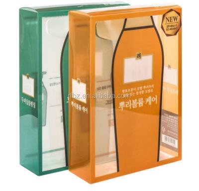 China Recyclable New Design Printed PVC Square Plastic Foldable Box for sale