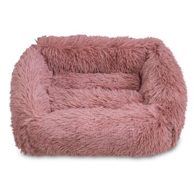 China Cat Bed Faux Fur Comfortable Travel Dog Bed Self-Warming Cuddler Plush Pet Calming Bed for Large Medium Small Dogs and Cats for sale