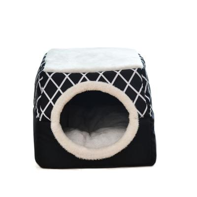 China Travel Dog Beds Furniture Pet Suppliers Small Cat Bed Cave Dual Purpose Pet Room for sale