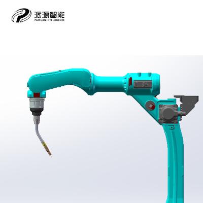 China Building Material Shops PAIYUAN 6 Axis 1.8m Robot Arm MIG Welding Robot 1840mm Automatic Welding Robot for sale