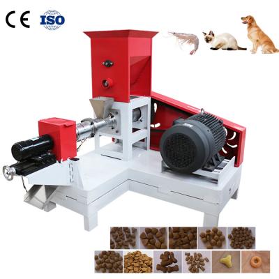 China Full Automatic Long Maintenance Time Extruded Floating Making Machine Small Pellet Production Fish Feed Extruder Cutoff Motor for sale