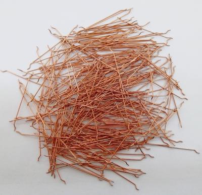 China Contemporary Stainless Steel Fiber , Copper Steel Fiber 10 Mm 20mm for sale