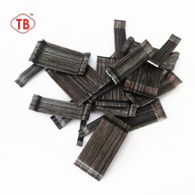 China Contemporary High Tensile Strength Bonded Steel Fiber With Hooked For Industrial for sale