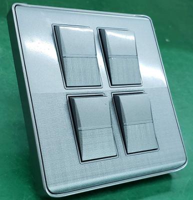 China Pakistan/Bangladesh style home appliance electric double color panel switch paint/electroplating color for sale