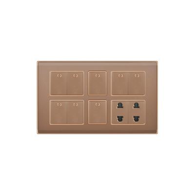 China Safety Pakistan Design 8+2 Switch Socket Switch Elegance Switch And Socket 8 Strip 2 Flat Socket for sale