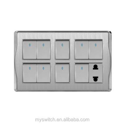 China Factory Wholesale Security Curving Aluminum Steel Panel 9+1 PC Edge Wall Switch Directly for sale