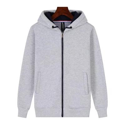 China Anti-wrinkle custom logo all over striped print boys fleece over sized OEM plain empty horns full horns men zip up zip neck hoodies for sale