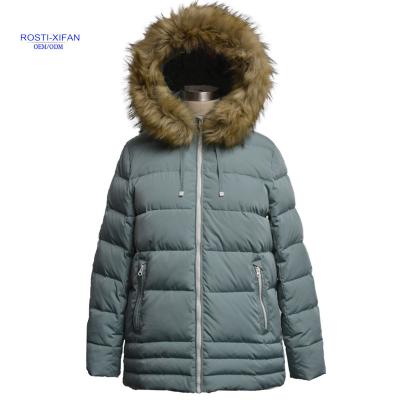 China Fashion Windproof Style Women's Duck Down Jacket Warm Clothing With Fur Hood For Winter for sale