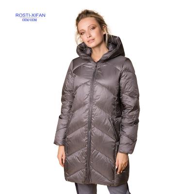 China Ultralight Packable Breathable Ladies Winter Down Jacket Women Jacket With Hood Women Winter Down Outerwear for sale