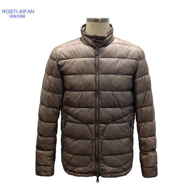 China Breathable men's artificial down jackets for winter with zippers on the front placket for sale