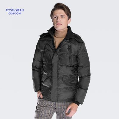 China Breathable Winter Modern Clothing Customized Mens Real Duck Down Feather Jacket for sale