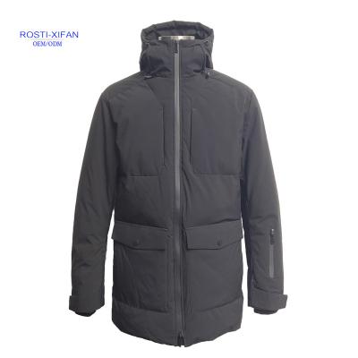 China Sustainable New Models Hot Selling Men's Artificial Down Jacket Black With Hood Winter Autumn Winter for sale