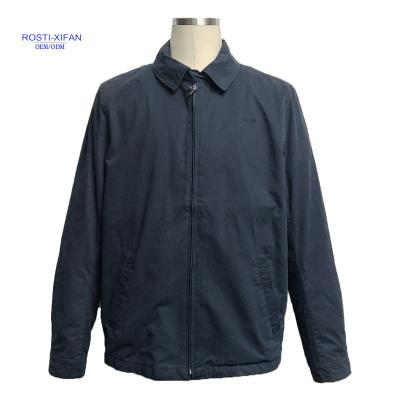 China Simple Casual Windproof Men Jackets Turn Down Collar For Spring Summer Season In Navy Color for sale