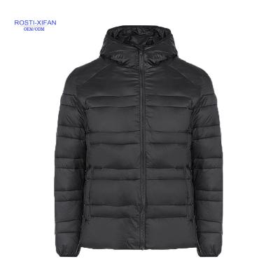 China Black Men's Stripper Anti-Shrink Ultra Light Padded Jacket Men's Winter Jacket for sale