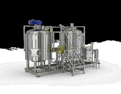 China Hotels 2 Vessel Brewery Beer Making Machine 1000 L Beer Fermentation Equipment for sale