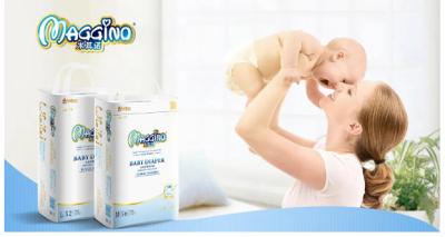 China Maggino Diaper Tencel Silky Anti-3D Leak Guard Disposable baby diaper/pull up diaper for sale