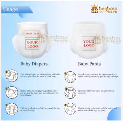 China Custom oem Premium Breathable Tape Disposable Baby Diaper Pull Up Diaper for sale