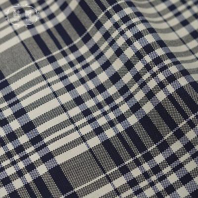 China Wool and Silk Plaid Cloth Fabric, Blue and White in Worsted Wool Spring and Autumn Fashion Cloth 350g DIMENSIONAL Plaid Cloth for sale