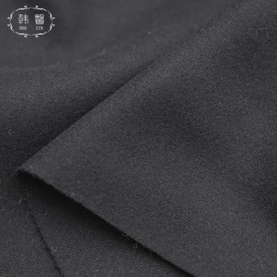 China Wool DIMENSIONAL black cashmere woolen fabric autumn and winter thick pants skirt suit, stain cloth cloth coat for sale