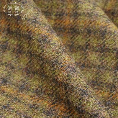 China New viable British tweed woolen woolen fabric autumn and winter plain weave yarn-dyed yarn-dyed woolen fabric for sale