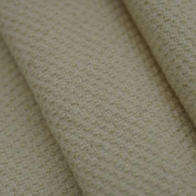 China Viable woven white woolen fabric of autumn coat and skirt gold silk woolen fabric style spring coat DIY fabric for sale