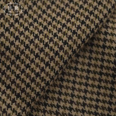 China Small Tuna Birds Full SIZE Stain Wool Lattice 100% Wool Suit Fabric 420g Worsted Woolen Suit Jacket Fabric for sale