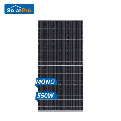 China Mono erengy Solar Panel Perc Monocrystalline Golden Sun Cells Half Sun System 550w 2279*1134*35 mm for sale