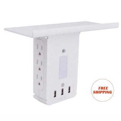 China Free Delivery 6 Port Power Socket Outlet Multi USB Wall Charger Surge Protector US Residential/General Purpose Warehouse for sale