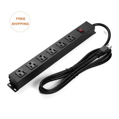 China Residential / General Purpose Metal Surge Protector Power Strip Extension Cord Multiple Duty Socket With Switch for sale