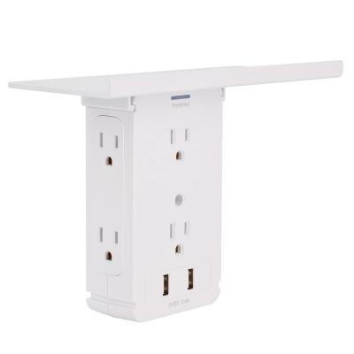 China 6 Outlet AC Outlet Surge Protector Residential / General Purpose Power Outlet With Shelf for sale