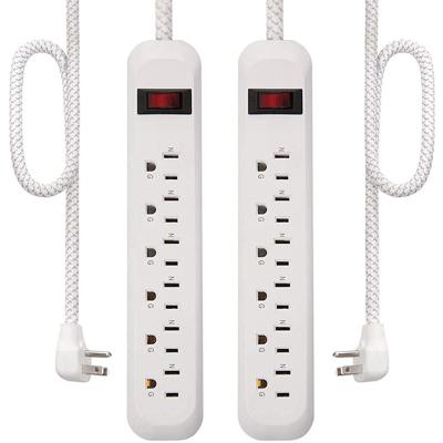 China 6 Residential Outlet / General Purpose US Plug In Flame Retardant ABS Power Strip Socket for sale