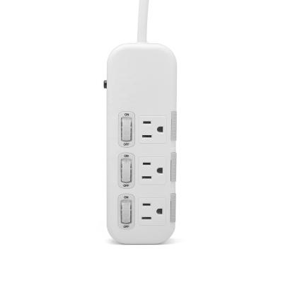 China Easy Installation US Standard 3 Outlets Power Socket Surge Protector Person Switches Power Outlets for sale