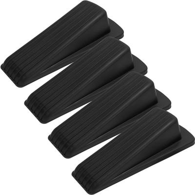 China Modern Custom Silicon Rubber Molding Products Wholesale Door Stopper Black Safety Wedge Rubber Door Stopper for sale