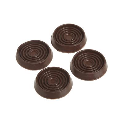 China Custom Furniture Hardware 9077 Rubber Furniture Wheel Feet Round 1-3/4-Inch Furniture Cups for sale