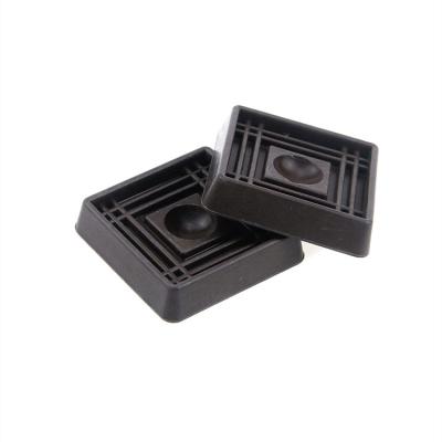 China Protect Square Furniture Customized Rubber Caster Cups Furniture Pads Recess Stopper Floor Protectors With Handle for sale