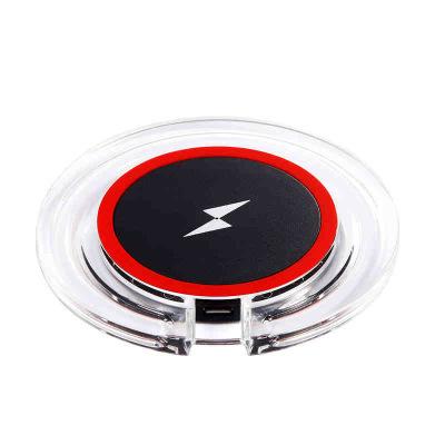 China MOBILE PHONE Q3 5W Fast Wireless Charger Wireless Charger With LED Lamp High Quality Ultrathin Qi Wireless Charger for sale