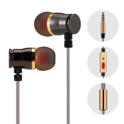 China In-Ear Ear Wire Controlled With Wheat Mobile Phone General Purpose Manufacturers Metal Earphones 3.5mm Direct Earpiece for sale