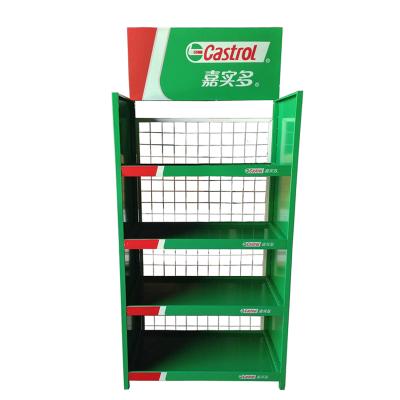 China Custom Castrol Mobil Shell Car Oil Display Rack, Castrol Oil Display Rack 800*380*1800mm/Customized for sale