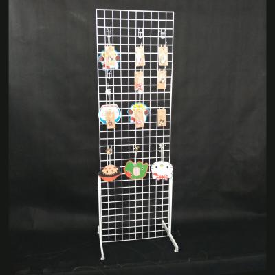 China Wholesale Eco - Friendly Black Wire Mesh Display Stand Grid Display Stand for sale