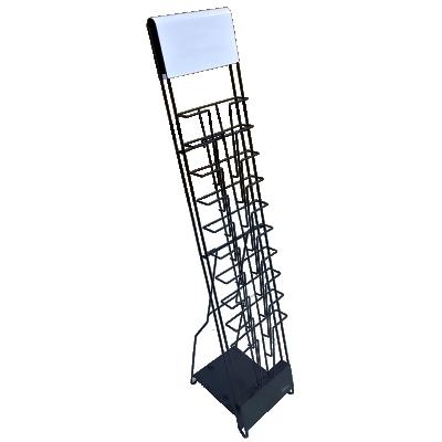 China Metal (Iron) Flooring Desktop Magazine Display Stand Newspaper Display Rack Information File Book Rack for sale