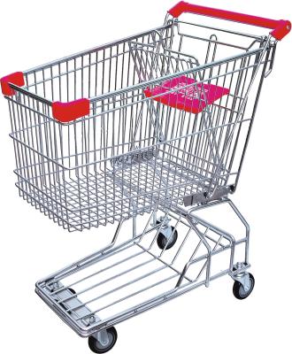 China Unfolding Supermarket Shopping Trolley and Carts Grocery Shopping Cart Retail Store Hand Push Shopping Cart for sale