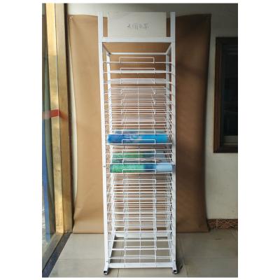 China 20 Tiers Metal Floor Standing Metal Cardboard Paper 4K Picture Painting Display Stands And Racks (Iron) for sale