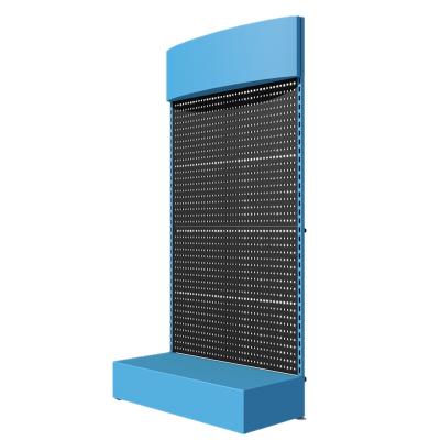 China Custom Store Metal Manufacturer Customized Pegboard / Perforated Display Rack For Retail Store for sale