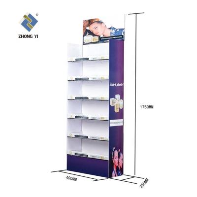 China Store POP Show Custom Free Standing Cardboard Display Corrugated Paper Floor Display for sale