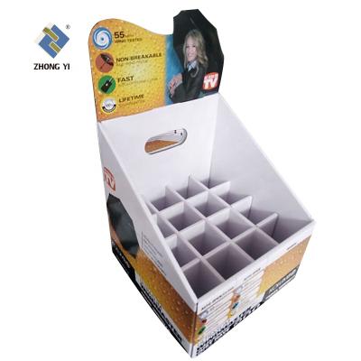 China Shop Store Cardboard Show Counter POP Display Stand Paper Box For Oil Bottle Keys Tubes Candy for sale